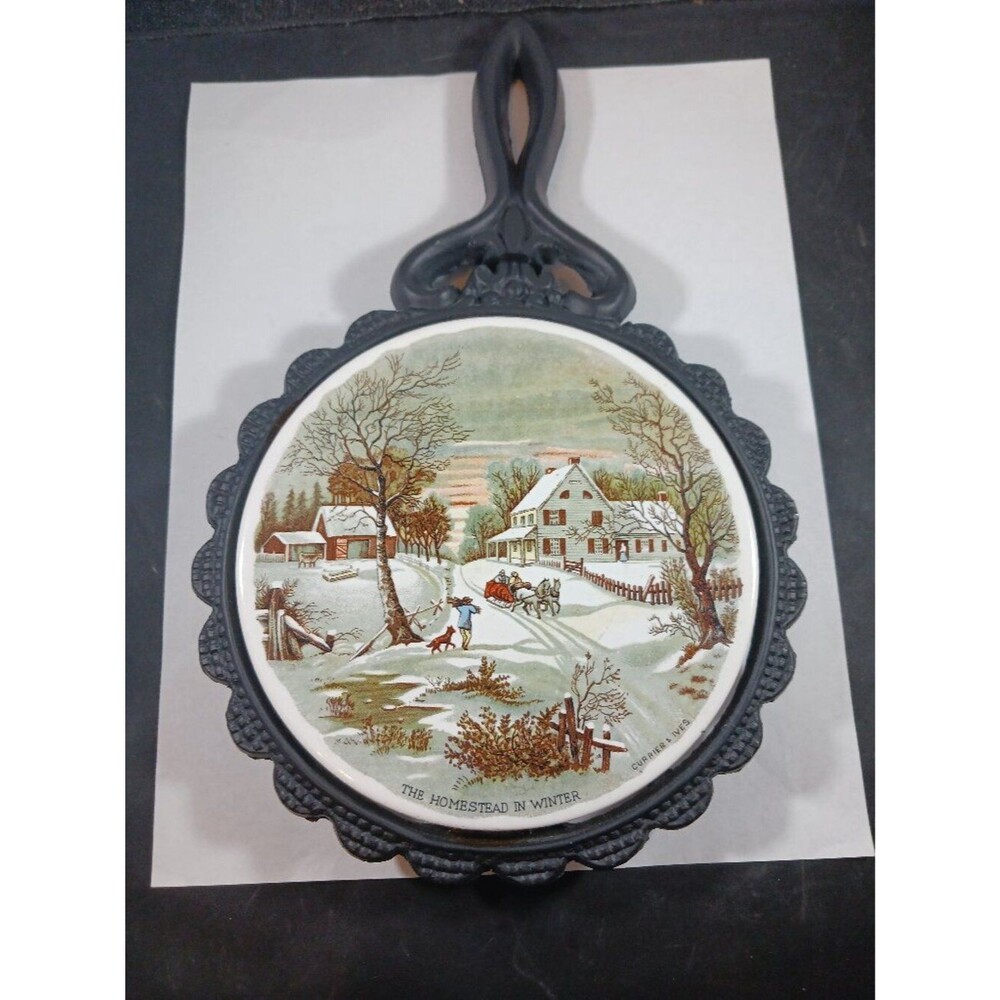 Vintage 1970’s Winter Scene Decorative Wall Plate